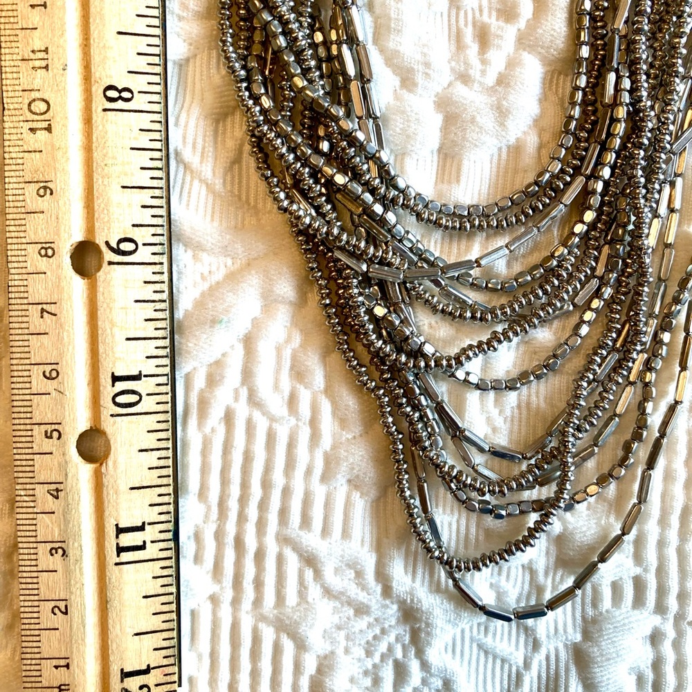 Multi-Strand Silver Necklace - Picture 7 of 9